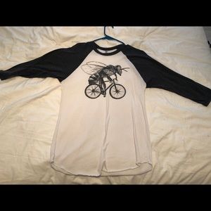 American apparel baseball tee